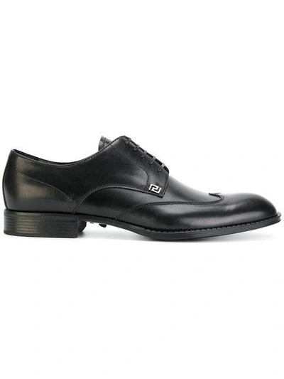 Shop Versace Classic Derby Shoes - Black