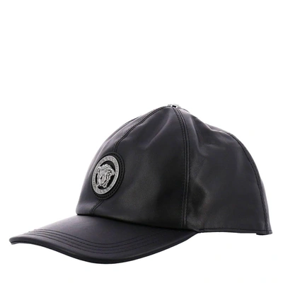 Shop Versace Hat Hat Men  In Black