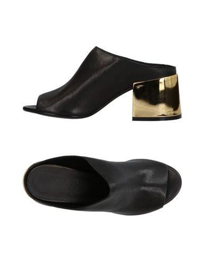 Shop Mm6 Maison Margiela Sandals In Black