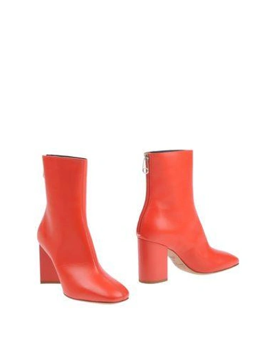 Shop Maison Margiela Ankle Boots In Red
