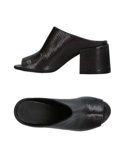 Shop Mm6 Maison Margiela Sandals In Black