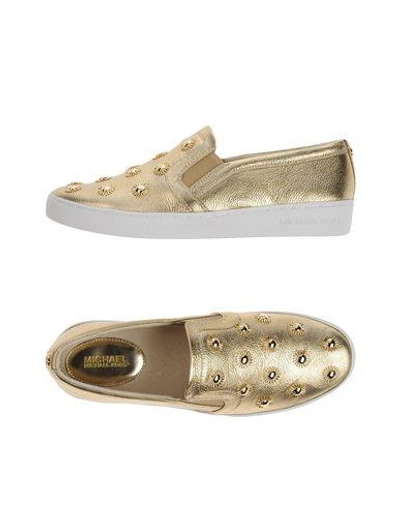 Shop Michael Michael Kors Trainers In Gold