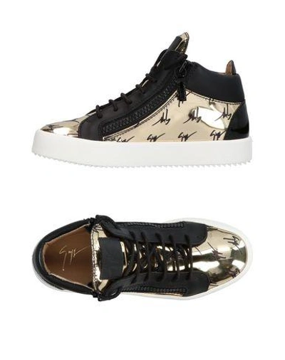 Shop Giuseppe Zanotti Sneakers In Gold