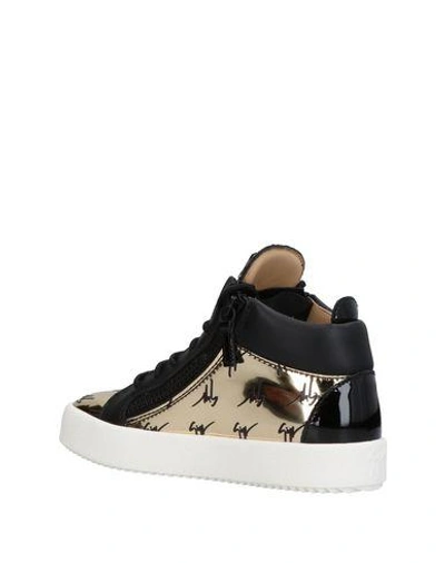 Shop Giuseppe Zanotti Sneakers In Gold