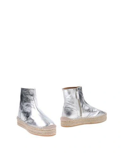 Shop Mm6 Maison Margiela Ankle Boot In Silver