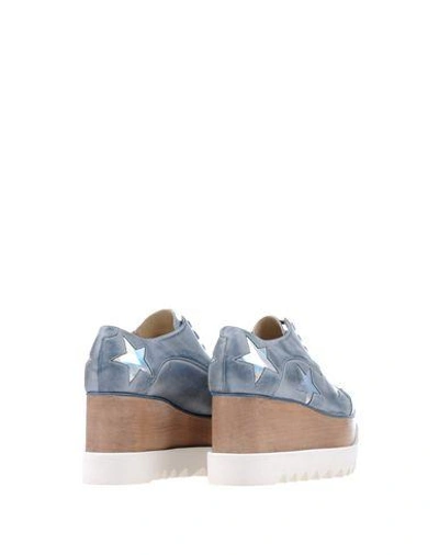 Shop Stella Mccartney Lace-up Shoes In Slate Blue