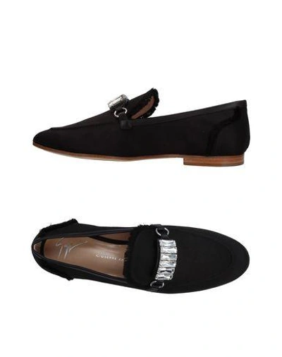 Shop Giuseppe Zanotti Loafers In Black