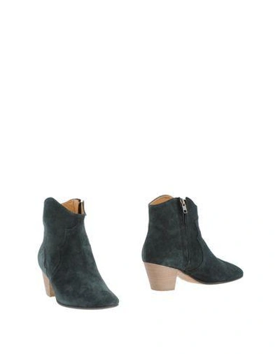 Shop Isabel Marant Étoile Ankle Boots In Deep Jade