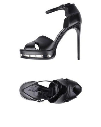 Shop Alexander Mcqueen Sandals In Black