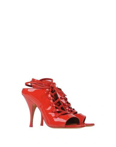 Shop Givenchy Woman Sandals Red Size 8.5 Soft Leather