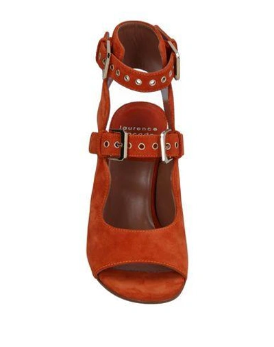 Shop Laurence Dacade Woman Sandals Rust Size 6 Calfskin In Red