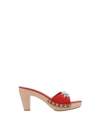 Shop Miu Miu Mules In Red