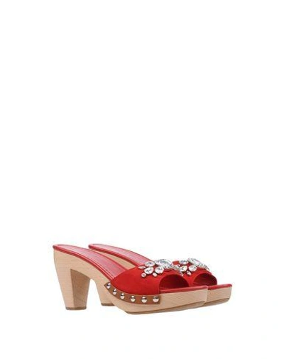 Shop Miu Miu Mules In Red