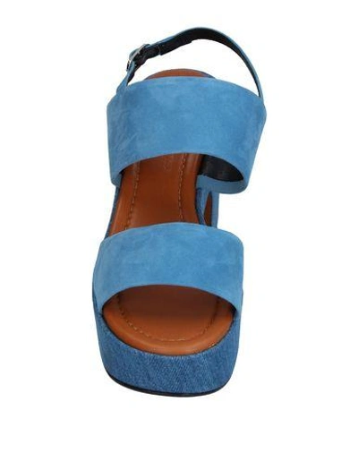 Shop Robert Clergerie Sandals In Blue