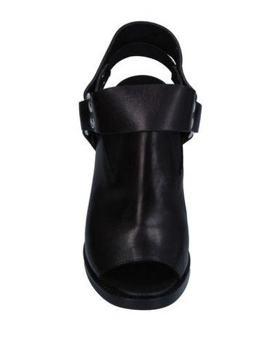 Shop Mm6 Maison Margiela Sandals In Black