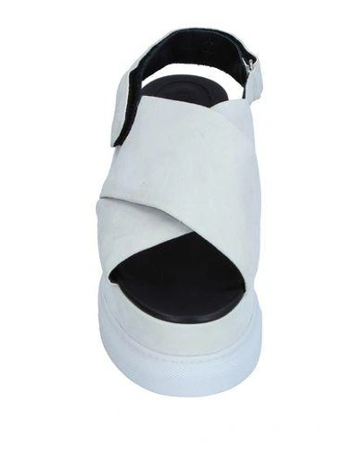 Shop Mm6 Maison Margiela Sandals In Light Grey