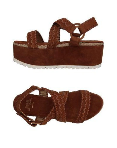 Shop Stuart Weitzman Sandals In Brown