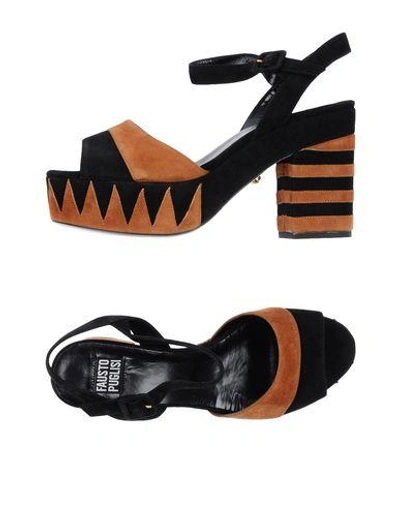 Shop Fausto Puglisi Sandals In Brown