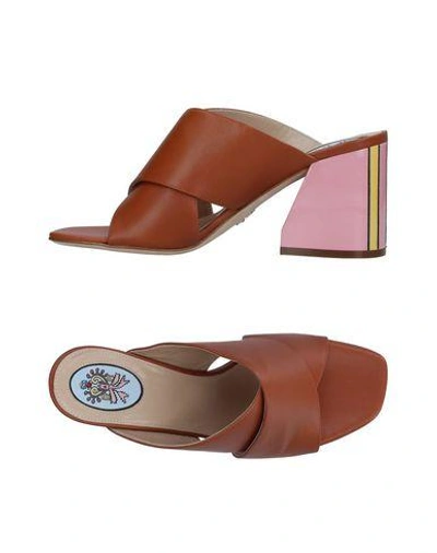 Shop Paula Cademartori Sandals In Brown