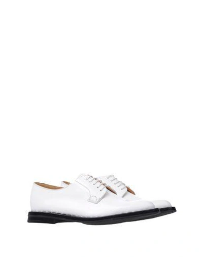 Church's Woman Lace-up Shoes White Size 8 Calfskin In White