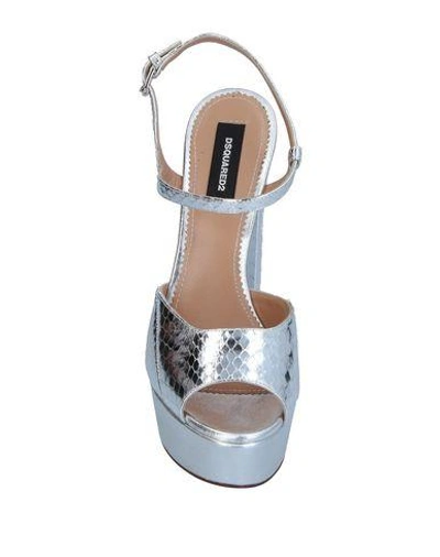 Shop Dsquared2 Sandals In Silver