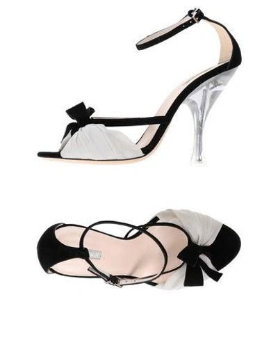 Shop Giorgio Armani Sandals In Light Grey