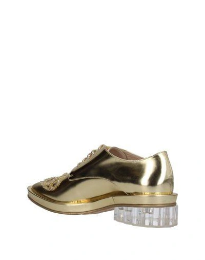 Shop Simone Rocha Lace-up Shoes In Gold