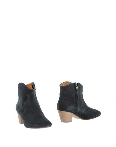 Shop Isabel Marant Étoile Ankle Boot In Steel Grey