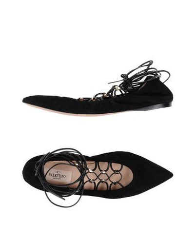 Shop Valentino Ballet Flats In Black