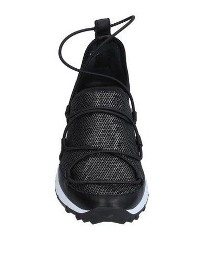 Shop Jimmy Choo Woman Sneakers Black Size 6 Textile Fibers, Soft Leather