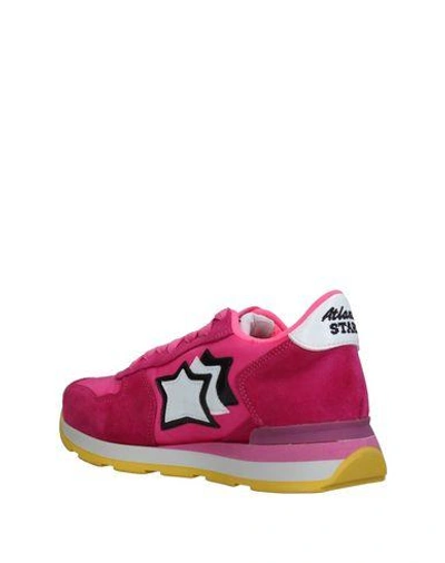 Shop Atlantic Stars Woman Sneakers Fuchsia Size 6 Soft Leather, Textile Fibers In Pink