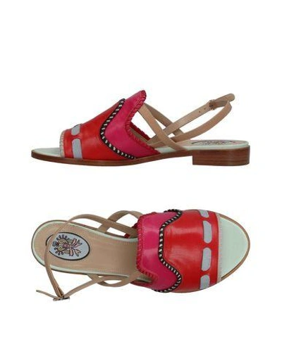 Shop Paula Cademartori Sandals In Red