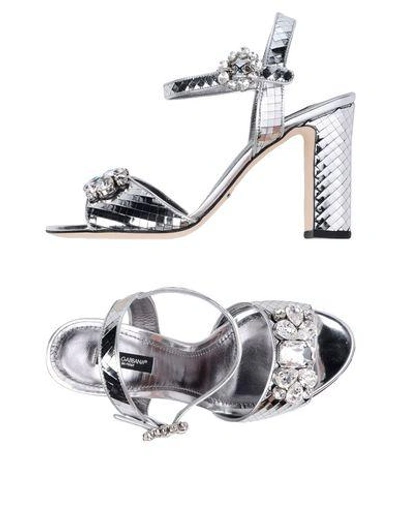 Shop Dolce & Gabbana Sandals In Silver