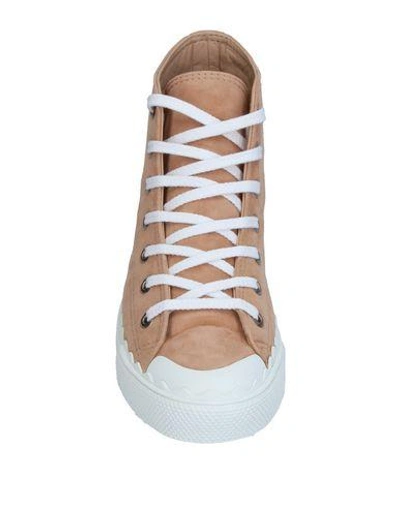 Shop Chloé Woman Sneakers Sand Size 6 Soft Leather In Beige