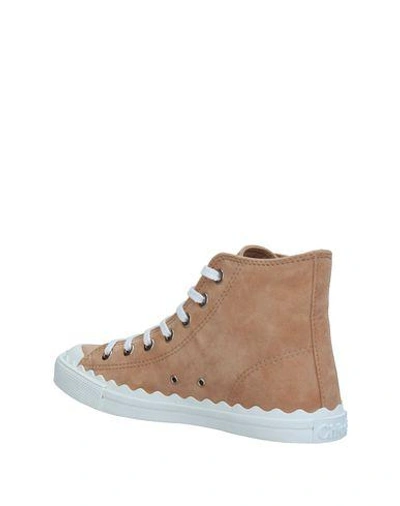 Shop Chloé Woman Sneakers Sand Size 6 Soft Leather In Beige