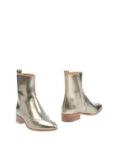 Shop Maison Margiela Ankle Boots In Platinum