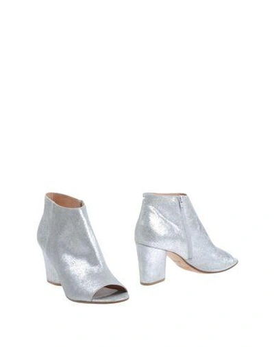 Shop Maison Margiela Ankle Boot In Silver