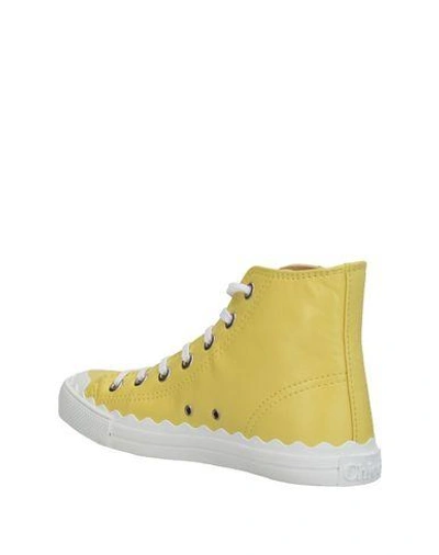 Shop Chloé Sneakers In Yellow