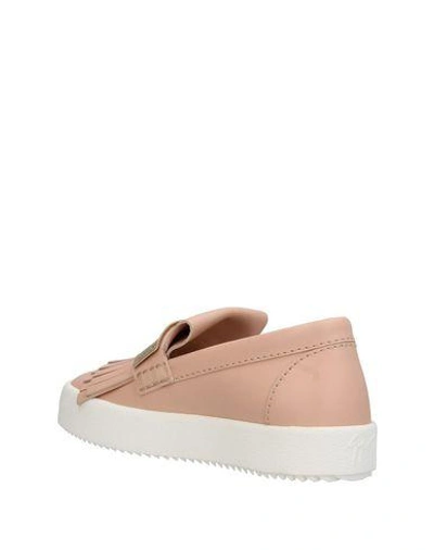 Shop Giuseppe Zanotti Loafers In Pale Pink