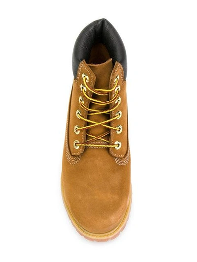 Timberland Premium Leather-trimmed Nubuck Ankle Boots In Brown | ModeSens