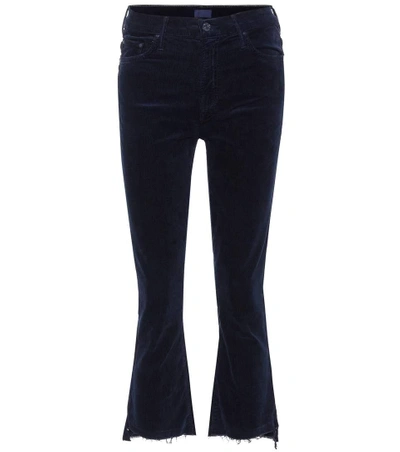Shop Mother Insider Crop Step Fray Jeans In Blue