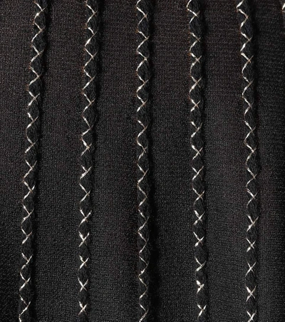 Shop Alexander Mcqueen Pleated Midi Skirt In Black