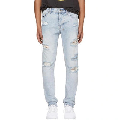 Blue Travis Scott Edition Ripped Chitch Jeans