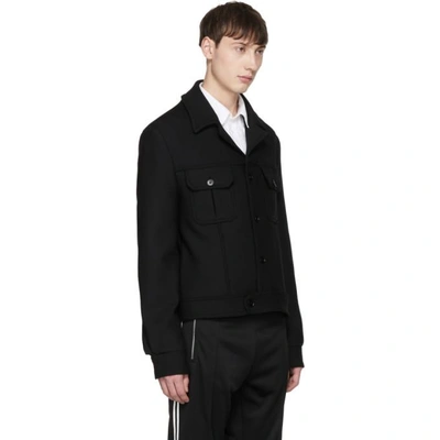 Shop Maison Margiela Black Collared Jacket