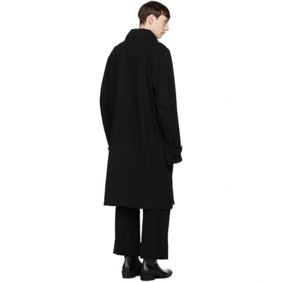 Shop Ann Demeulemeester Black Fundamental Coat