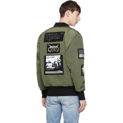 Tiger Of Sweden Jeans Green Sob Patches Bomber Jacket | ModeSens