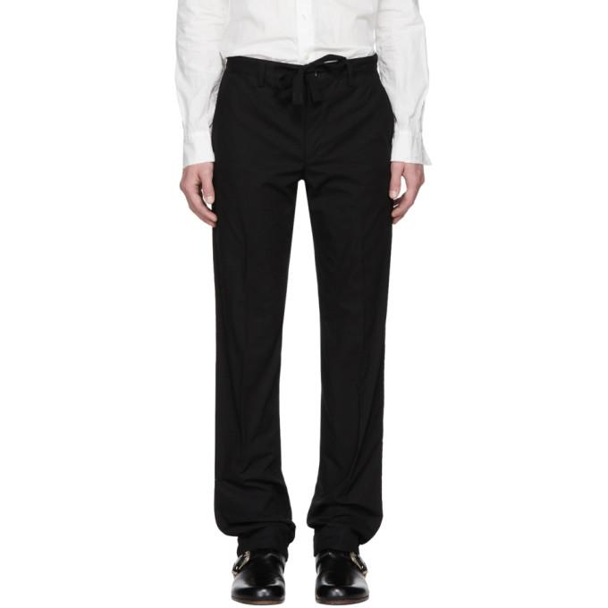 plain black work trousers