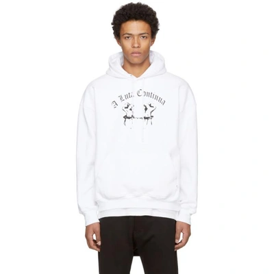 Shop Richardson White Chained Hands Hoodie In White Black