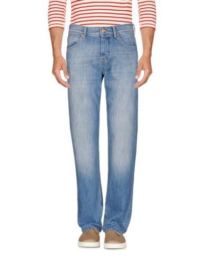 Shop 7 For All Mankind Denim Pants In Blue