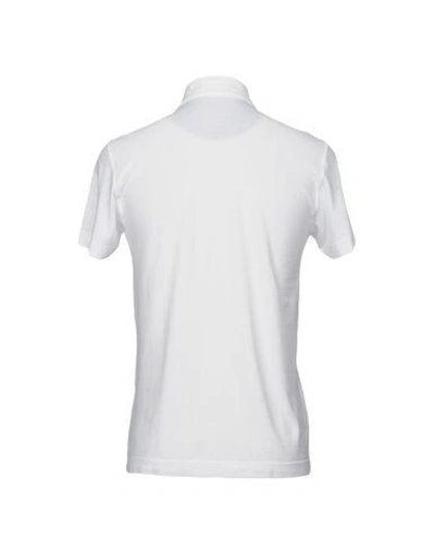Shop Drumohr Man Polo Shirt White Size S Cotton